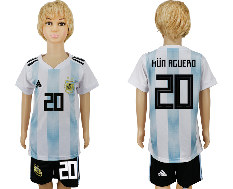 2018 maillot pour enfants ARGENTINA CHIRLDREN 20 KUN AGUERO